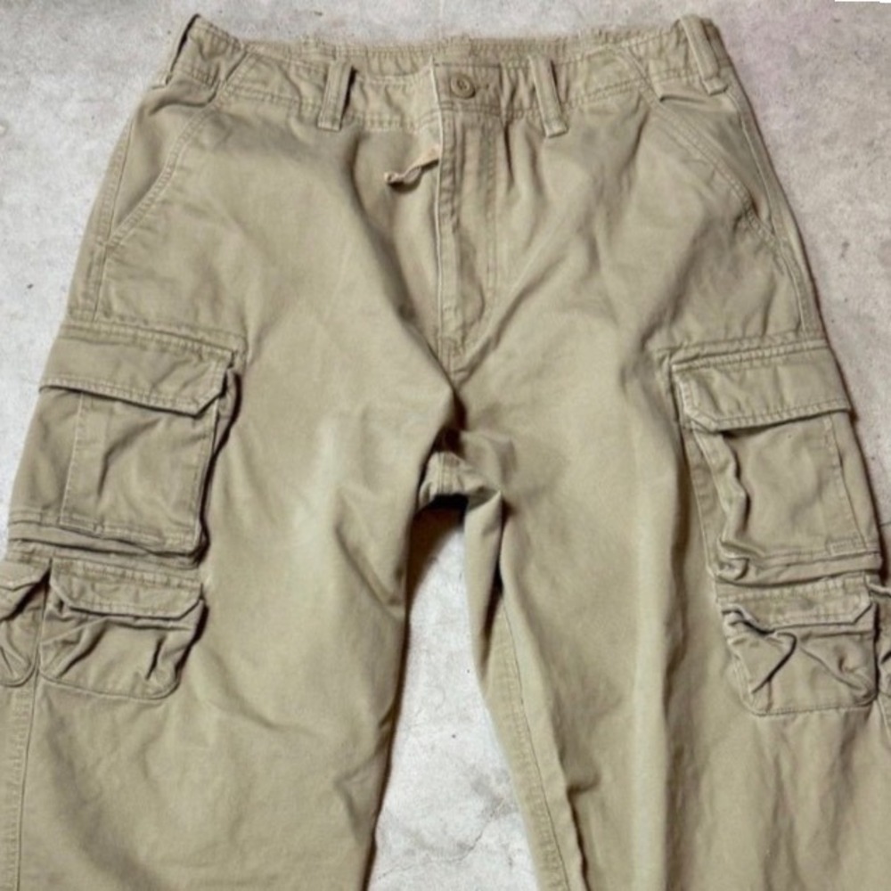 Urban Pipeline Pants Mens 33x33 Vintage Cargo Tan Beige Grunge Skater Y2K Baggy